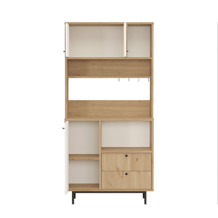 Hanah Home Armario Multiusos RE4-SW Roble y Blanco